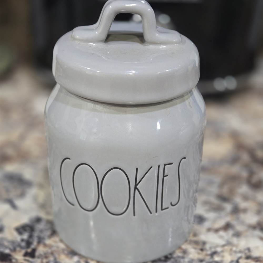 Rae Dunn Gray Cookie Jar
